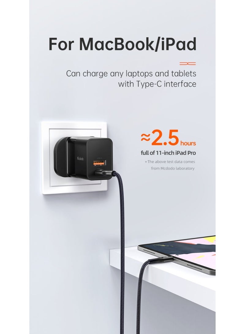 Mcdodo Hydrogen 20W PD Fast Charger Dual Port (1C+1A) UK Plug - Image 4